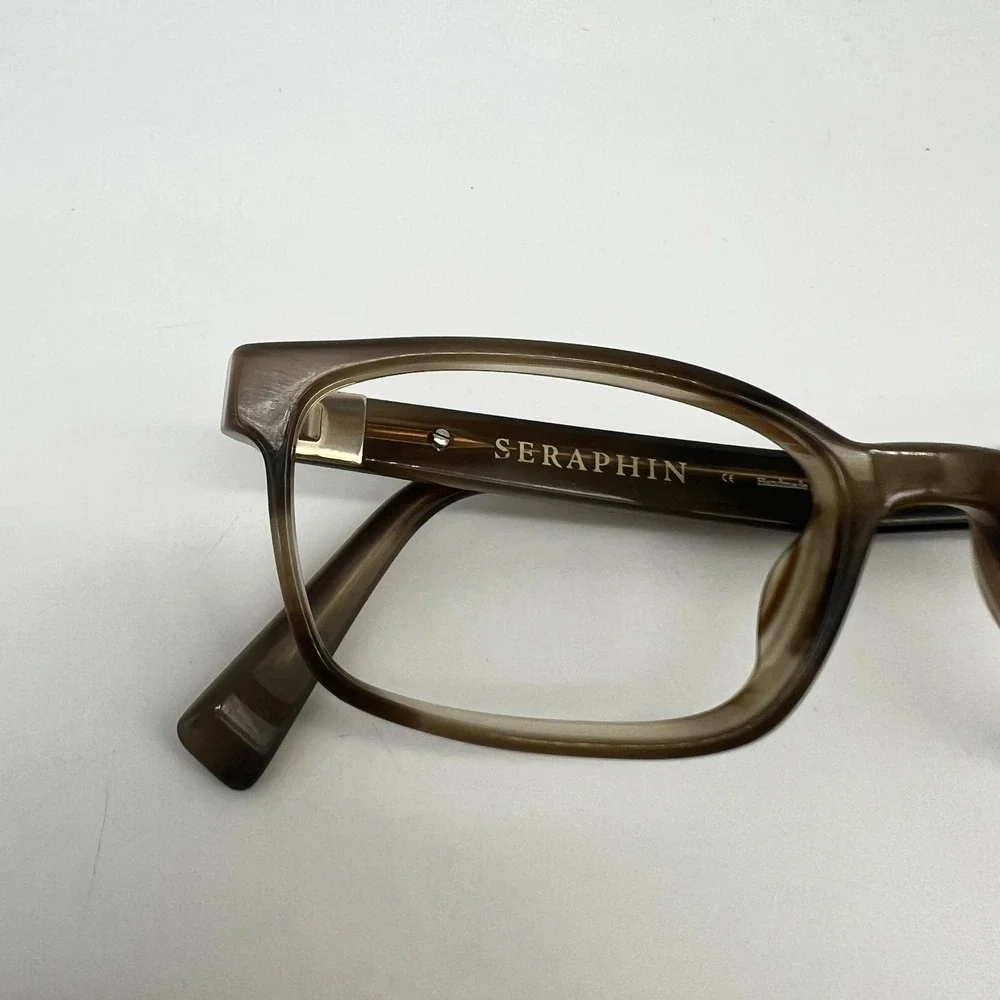 Seraphin Eyeglasses Brown Striated Handmade In Japan Women Eyewear Frames Only
